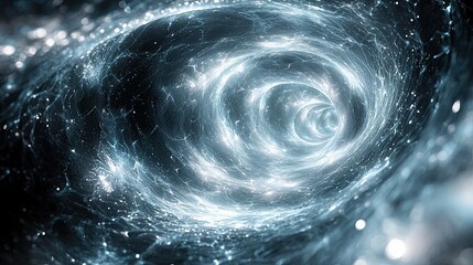 Poster - Vortex of light and energy swirling in a cosmic scene deep in the universe
