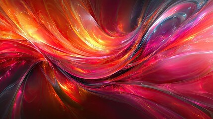 Fototapete - Vibrant abstract design with swirling colors evoking energy and motion in a dynamic art piece