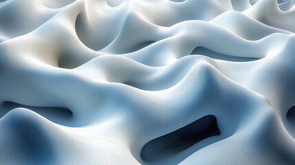 Aufkleber - Abstract wave pattern showcases soft curves and textures in cool tones