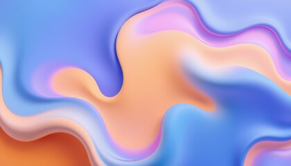 Wall Mural - abstract pastel wave fluid design background