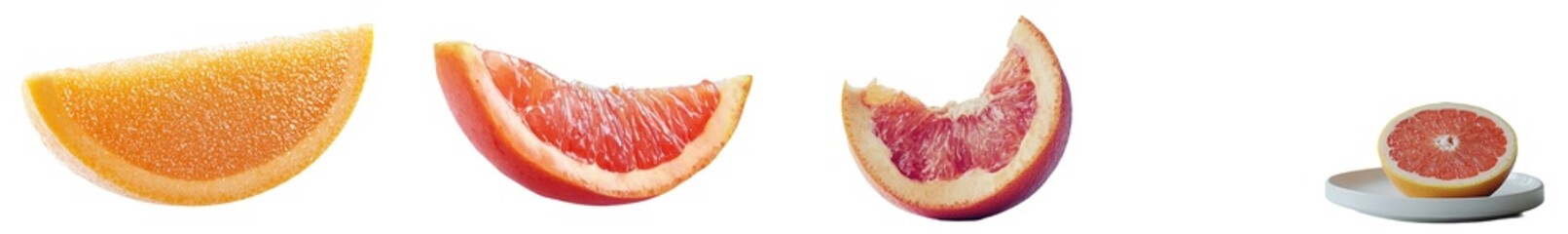 Aufkleber - Isolated grapefruit slice on a see-through background.