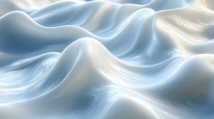 Poster - Waves gently undulate under soft light, creating a serene, rhythmic pattern on a tranquil surface