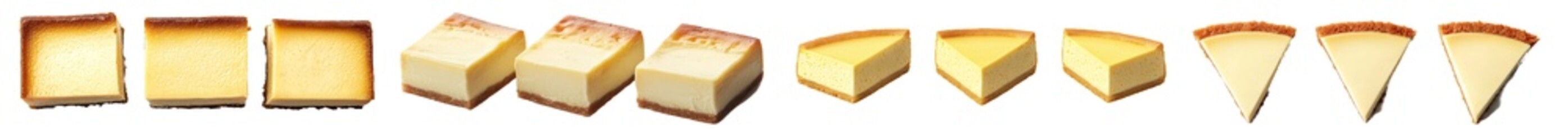 Poster - Cheesecake slices with no background.