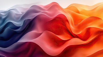 Fototapete - Vibrant wave patterns in a blend of colors showcasing energy and artistic expression