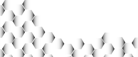 Poster - Vector hexagons pattern. Vector illustration geometry science and technology cover web white honeycomb texture.