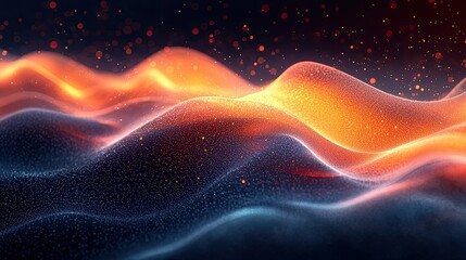 Fototapete - Colorful abstract waves of light and texture create a dynamic visual experience in an imaginative landscape