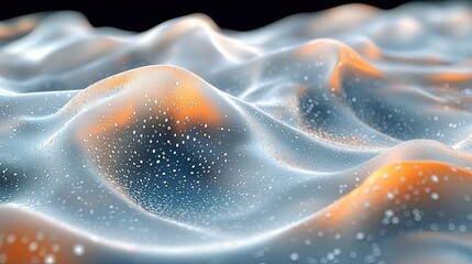 Poster - Abstract representation of calm waves with a soft glow at twilight showcasing intricate details and textures