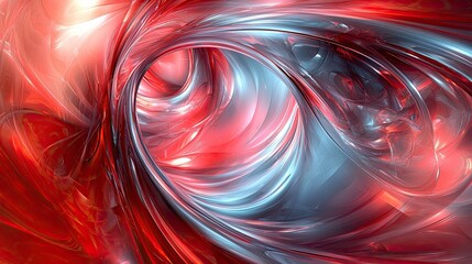 Fototapete - Swirling abstract design featuring red and blue hues with smooth gradients creating a dynamic visual effect