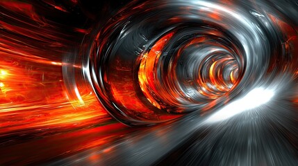 Aufkleber - Dynamic tunnel of light and motion creates a mesmerizing visual experience in vibrant colors