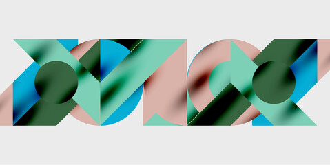 Poster - Vibrant abstract background circles with smooth gradients, creating a dynamic and modern design. Ideal for creative, tech, or contemporary-themed projects