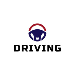 Sticker - Steering wheel logo. Automobile steer wheel illustration on white background