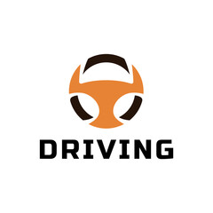 Sticker - Steering wheel logo. Automobile steer wheel illustration on white background