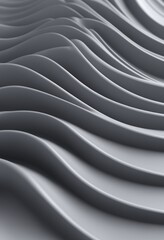 Poster - Gray wave 3d abstract background
