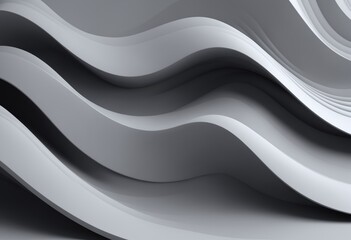 Poster - Gray wave 3d abstract background