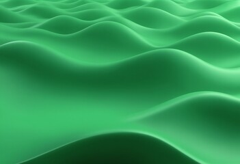 Poster - Green wave 3d abstract background