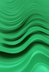 Poster - Green wave 3d abstract background