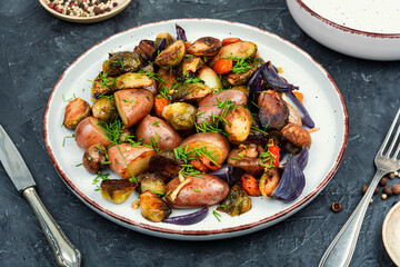 Wall Mural - Colorful and nutritious vegan side dish.