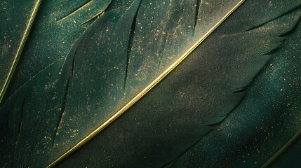 Poster - Macro shot of vibrant green pigeon feathers showcasing intricate textures and natural patterns suitable for backgrounds and designs