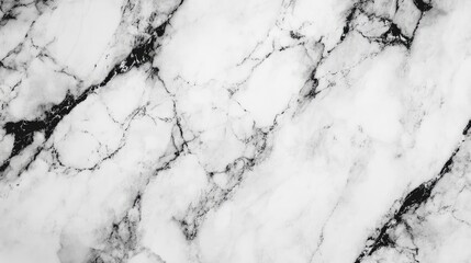 Poster - High resolution marble texture background with elegant black and white veins for design and artistic applications
