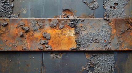 Poster - Rusty metal surface with corrosion texture suitable for industrial design and construction backgrounds