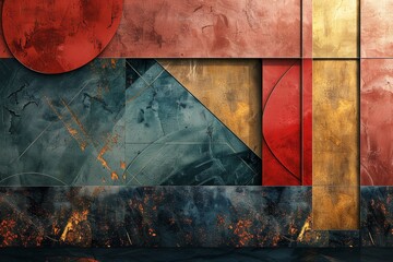 Poster - Elegant geometric abstract presentation with copy space. Generative Ai