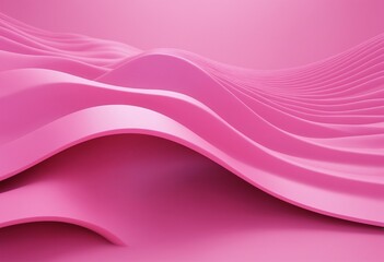 Fototapete - Pink wave 3d abstract background