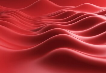 Poster - Red wave 3d abstract background