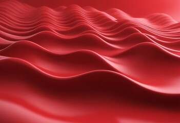 Poster - Red wave 3d abstract background