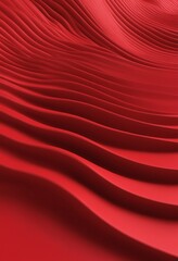 Poster - Red wave 3d abstract background