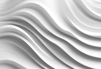 Poster - White wave 3d abstract background