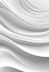 Poster - White wave 3d abstract background