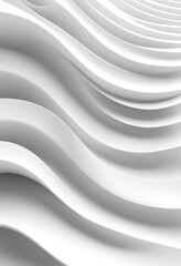 Poster - White wave 3d abstract background