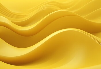 Fototapete - Yellow wave 3d abstract background