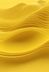 Poster - Yellow wave 3d abstract background