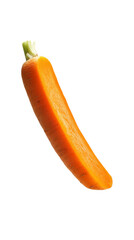 Poster - Falling Carrot slice isolated transparent background