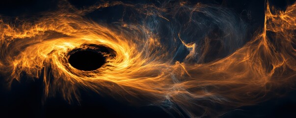 Wall Mural - abstract black hole event horizon cosmic nebula swirl background banner poster wallpaper