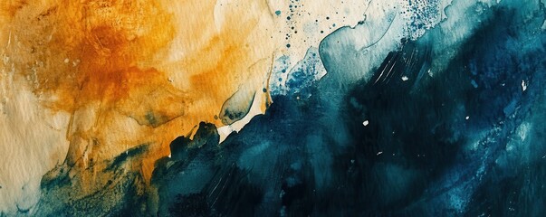 Poster - Abstract colorful watercolor paint paper background texture