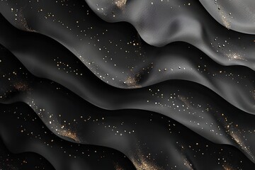 Poster - Black, white, and gold presentation background. Generative Ai