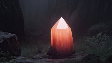 Poster - A scientific visualization of an orange virus particle glowing in a dark, ambient setting