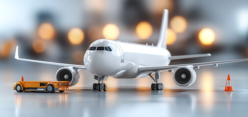 Poster - Navigating supply chain disruption in logistics airport operations aircraft models industrial environment strategic viewpoint