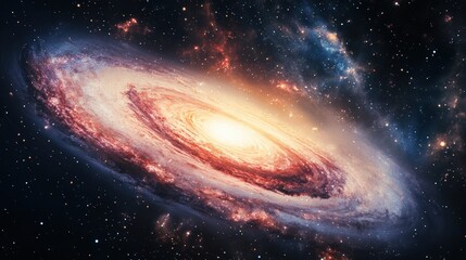 Wall Mural - stunning view of a spiral galaxy in deep space