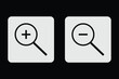 © RadiantForms - search icon button.  magnifying glass loupe sign symbol, magnifier icon. EPS 10.