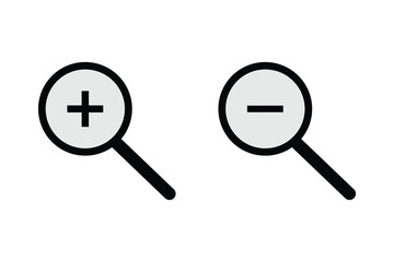 zoom in zoom out icon symbol sign vector illustration design. search icon.