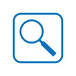 © RadiantForms - search icon button, magnifying glass loupe sign symbol, magnifier icon. eps 10.