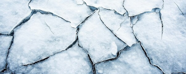 Sticker - Ice ground with crack pattern