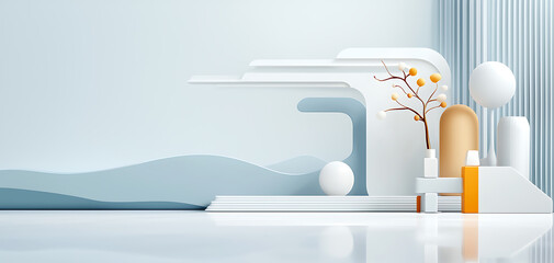 Poster - Modern minimalist interior design showcase contemporary studio digital artwork clean lines aesthetic inspiration