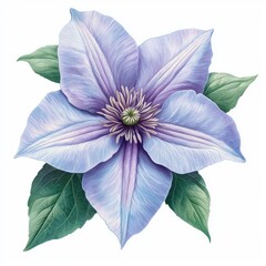 Wall Mural - Clematis clipart isolated on white background