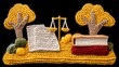 © Ai DreamscapesTH - Yarn Art Justice Books Trees Crochet Landscape