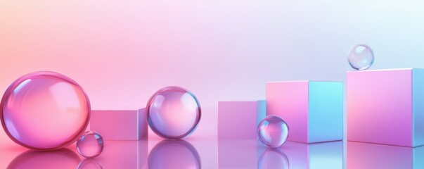 Poster - Gradient transparent geometry background
