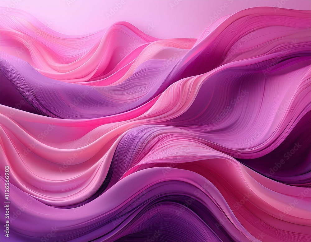 soft undulating waves in shades of pink and purple creating a fluid ...